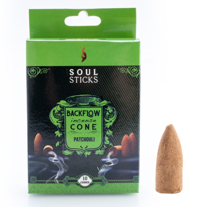 Soul Sticks Patchouli Backflow Incense Cone - Set of 10